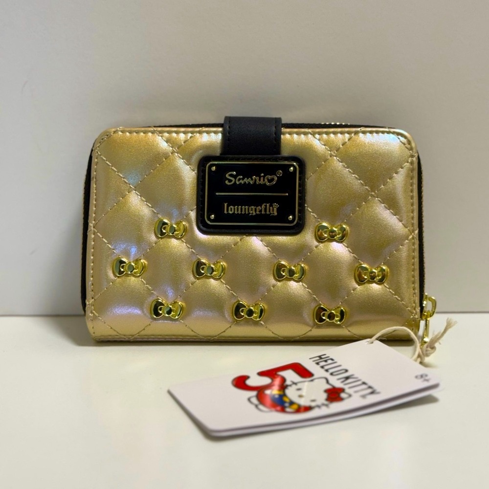Loungefly Sanrio Hello Kitty Gold Wallet - Picture 3 of 6